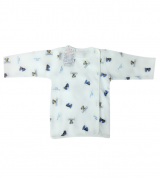 Áo sơ sinh tay dài cún xanh IQ Baby